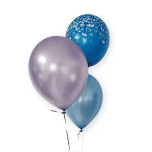 2 בלונים לטקס ו-1 ליום הולדת