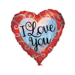 בלון מיילר לב "18 -  I LOVE YOU